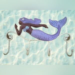 Mermaid Wall Hooks - Purple